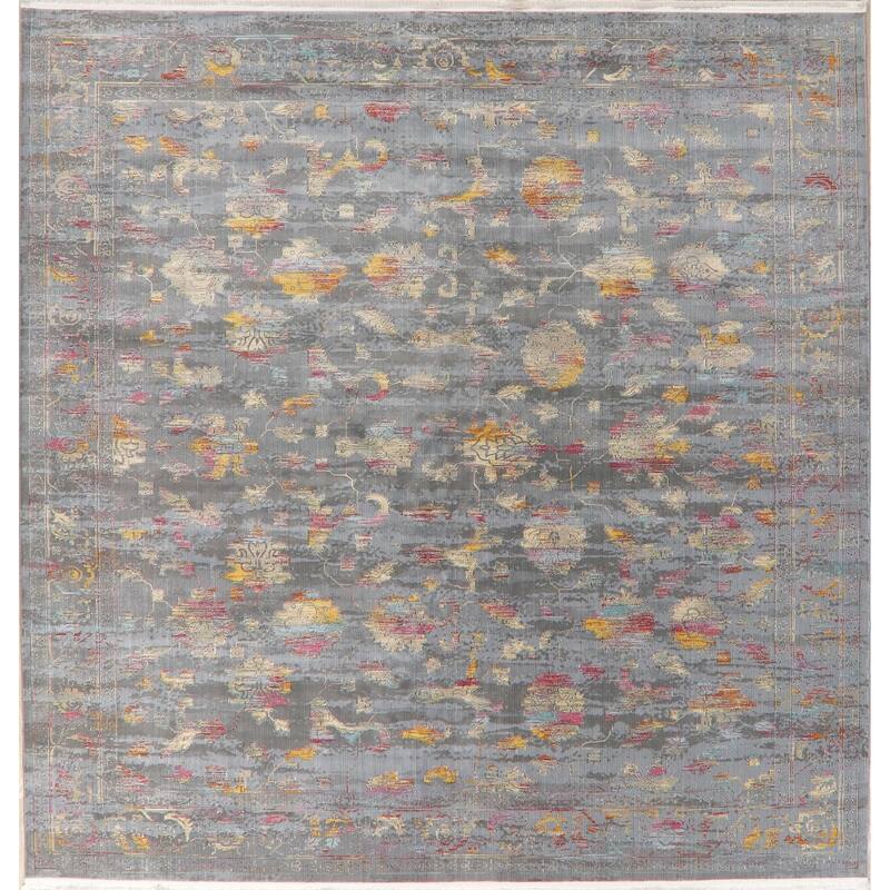 Heat Set Rugs All-Over Vintage Style Floral Distressed Heat-Set Area Rugs Bedroom ...