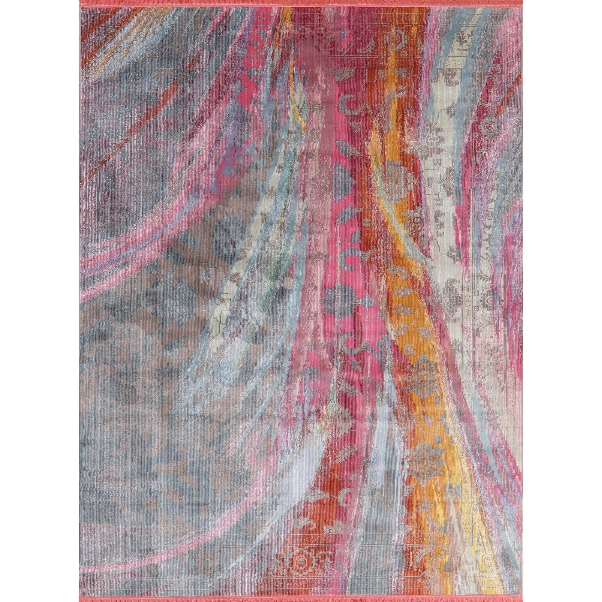 Shop Abstract Multi Color Vintage Style Distressed Heat Set Area Rugs Overstock 29869397