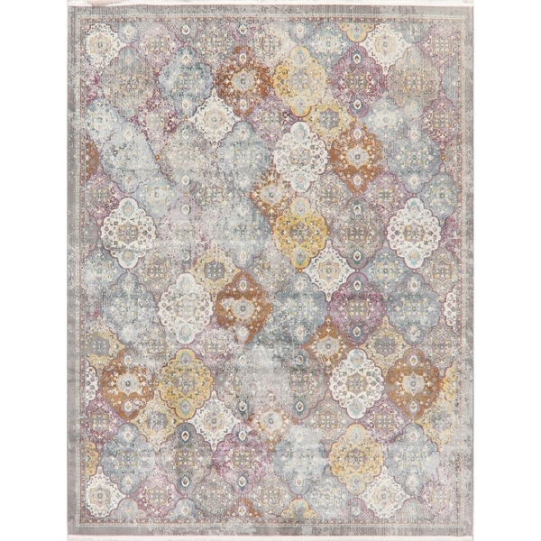 Patchwork Vintage Style Colonical Distressed Heat-Set Area Rugs