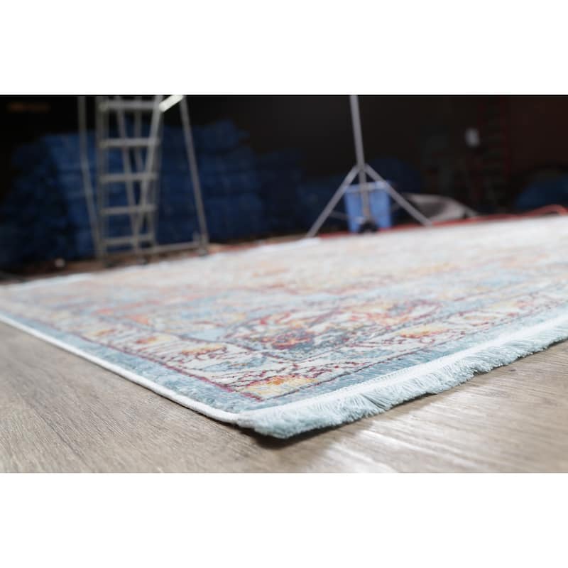 Hunting Style Animal Pictorial Distressed Oriental Heat-set Area Rugs