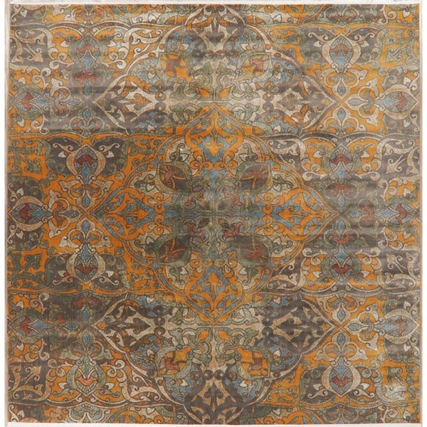 Turkish Area Rug 4x5 Living Room Rug Handmade Geometric Rug 