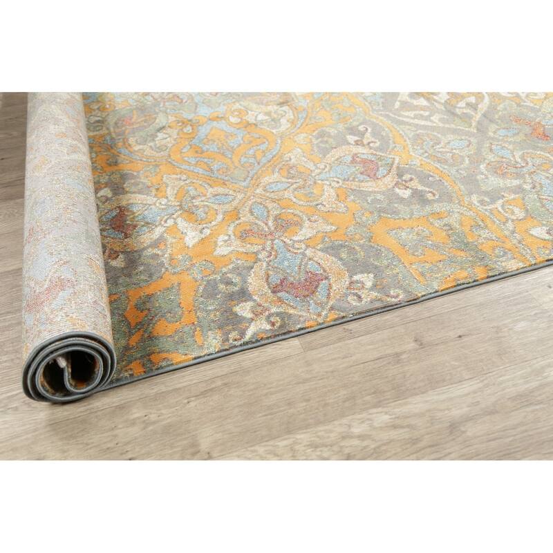Art & Craft Distressed Geometric Turkish Area Rugs Living Room