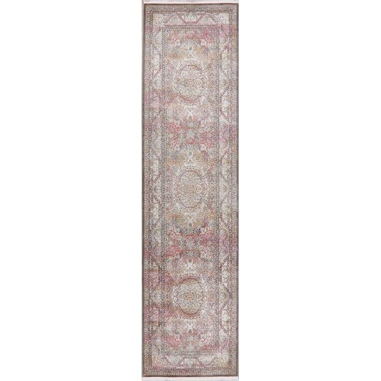 Traditional Geometric Distressed Oriental Turkish Area Rug Living Room