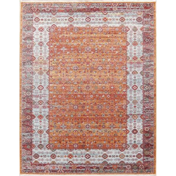 Shop Distressed Geometric Turkish Oriental All Over Rust Area Rugs Overstock 29869412