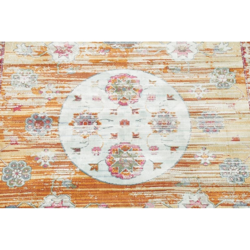 Distressed Geometric Turkish Vintage Style Oriental Area Rugs Kitchen