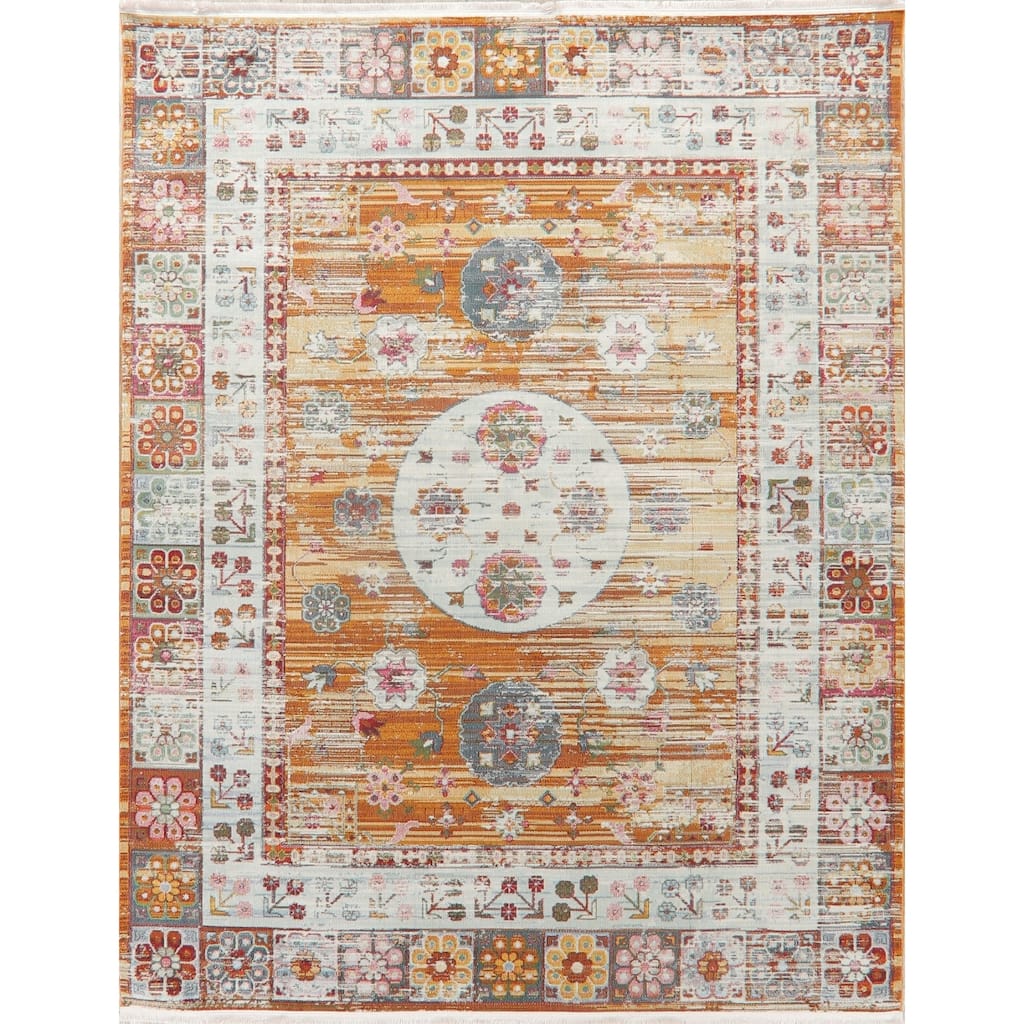Distressed Geometric Turkish Vintage Style Oriental Area Rugs Kitchen