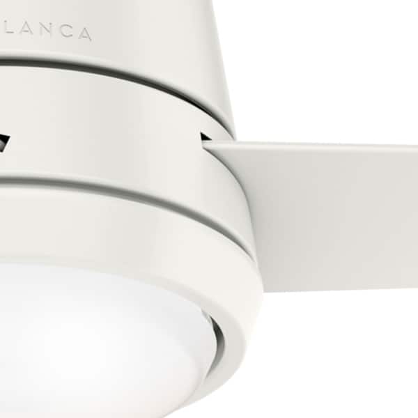Shop Casablanca 44 Commodus White Ceiling Fan W Led Light Wall