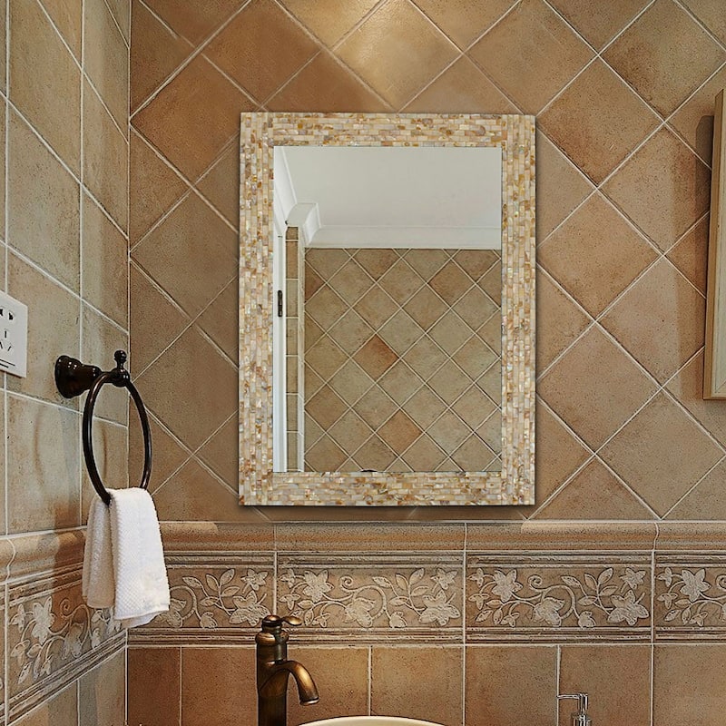 Copper Grove Haarlem Seashell Mosaic Wall Mirror