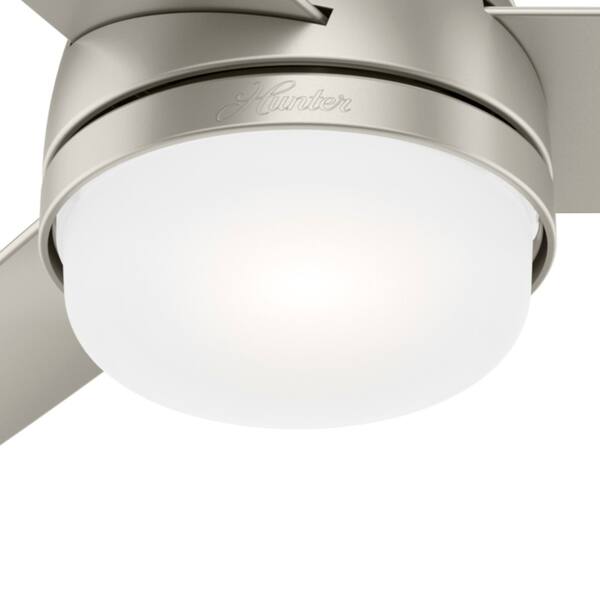 Shop Hunter 48 Midtown Matte Nickel Ceiling Fan With Led Light