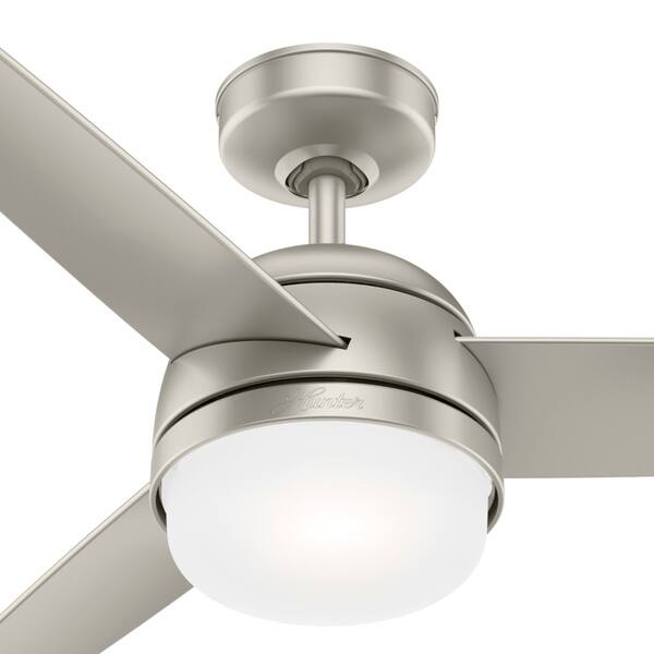 Shop Hunter 48 Midtown Matte Nickel Ceiling Fan With Led