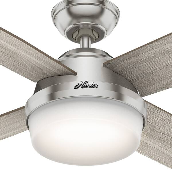 Shop Hunter 52 Dempsey Brushed Nickel Ceiling Fan With Led