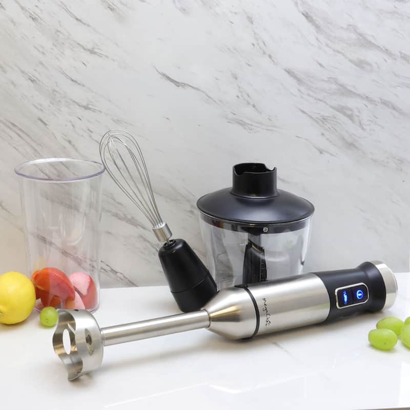 MegaChef 4 in 1 Multipurpose Immersion Hand Blender - Silver