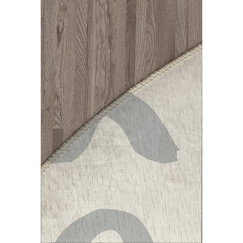 BOWEN HALF CIRCLE GREY Area Rug by Kavka Designs Bed Bath & Beyond