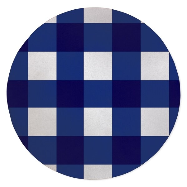 BARRETT BUFFALO CHECK BRIGHT BLUE Area Rug By Kavka Designs