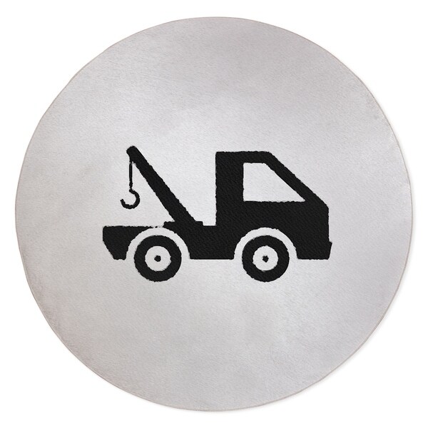 WILLIAM BLACK AND WHITE TRUCK Area Rug By Kavka Designs
