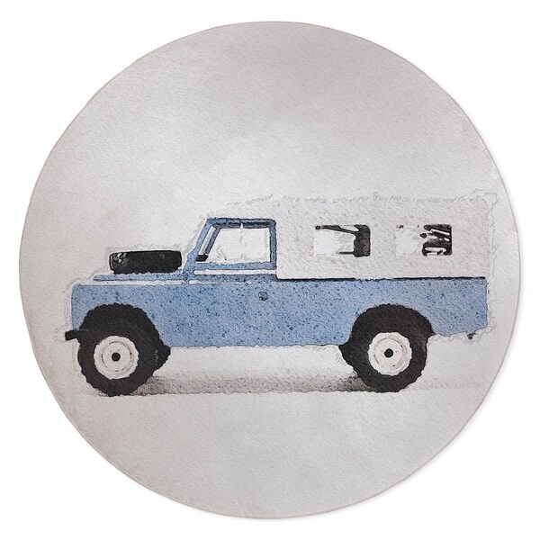 BASS LIGHT BLUE LAND ROVER Area Rug By Kavka Designs