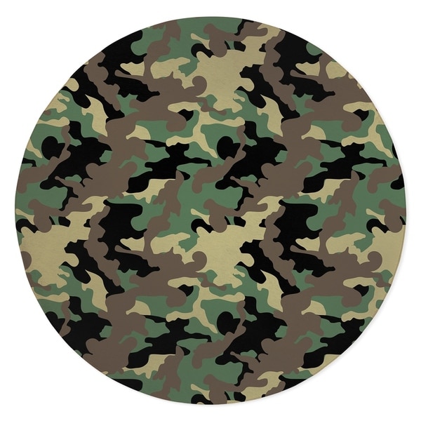 CAMO FLOW GREEN BLACK BROWN Area Rug By Kavka Designs