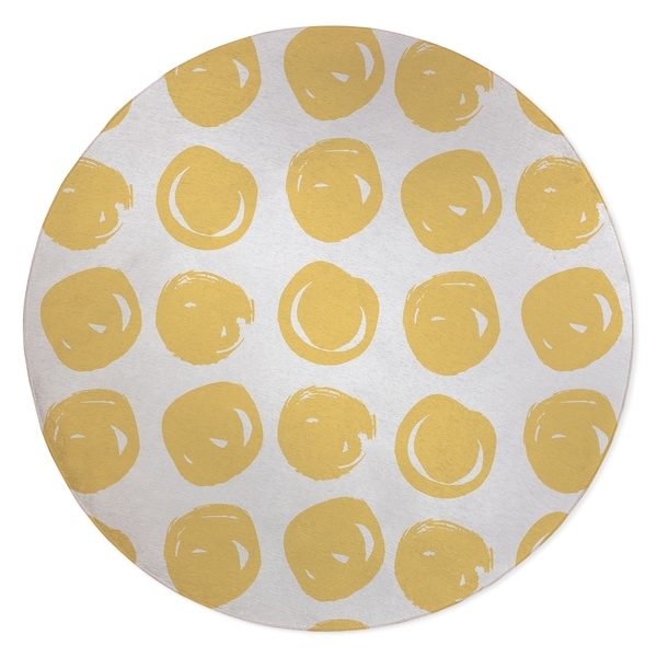 CLAY CIRCLE YELLOW Area Rug By Kavka Designs