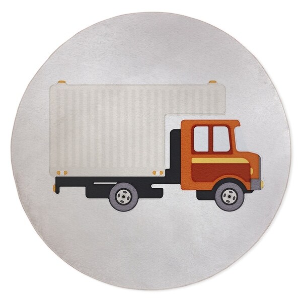LEVI ORANGE TRUCK Area Rug By Kavka Designs