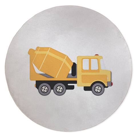 LINCOLN YELLOW CEMENT TRUCK Area Rug by Kavka Designs