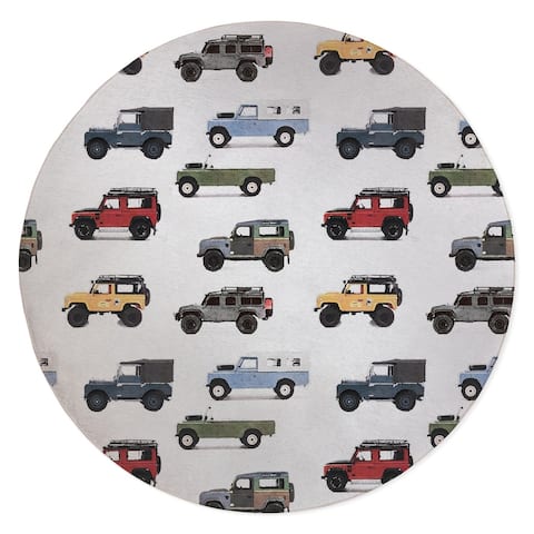 GUS VINTAGE LAND ROVER PATTERN Area Rug by Kavka Designs