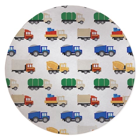 ALL THE TRUCKS Area Rug by Kavka Designs