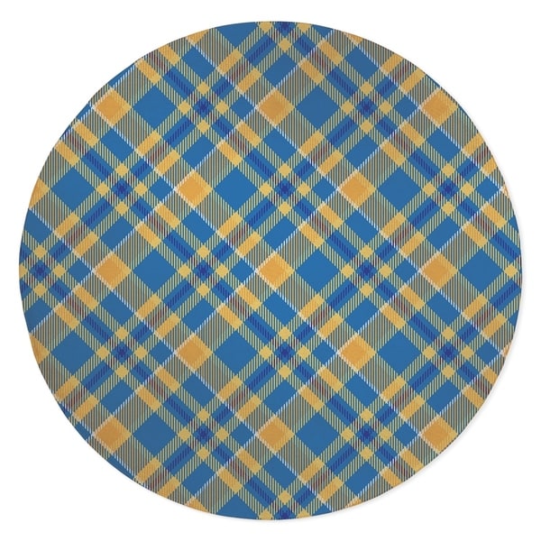 NOAH BLUE AND GOLD Area Rug By Kavka Designs