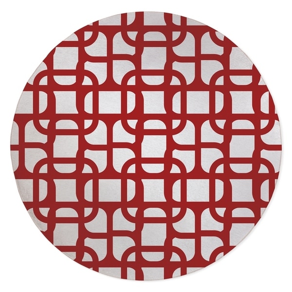 LUKE DESIGN RED Area Rug By Kavka Designs
