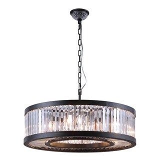 Glass Drop Crystal Chandelier Black 32in Diameter Glass Drop Crystal Chandelier Black 32in Diameter