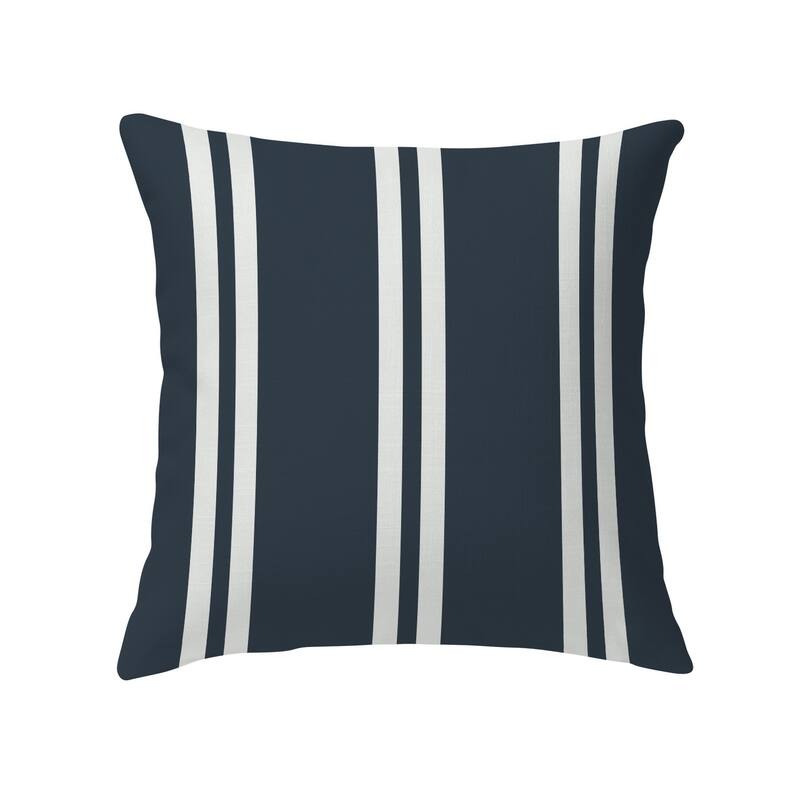 RYAN STRIPED NAVY Decorative Pillow By Kavka Designs Bed Bath