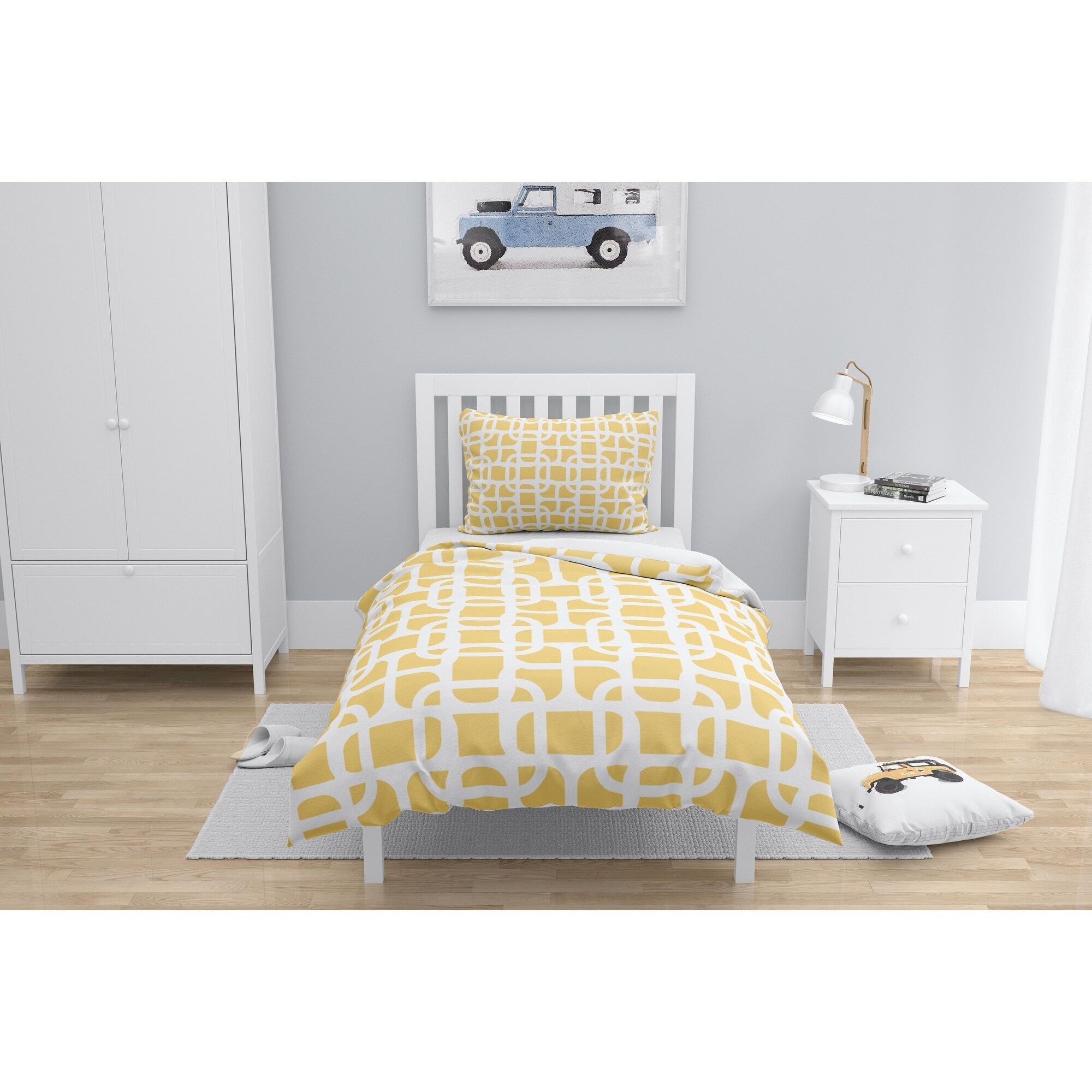 Shop Luke Design White On Yellow Comforter By Kavka Designs On Sale Overstock 29870994