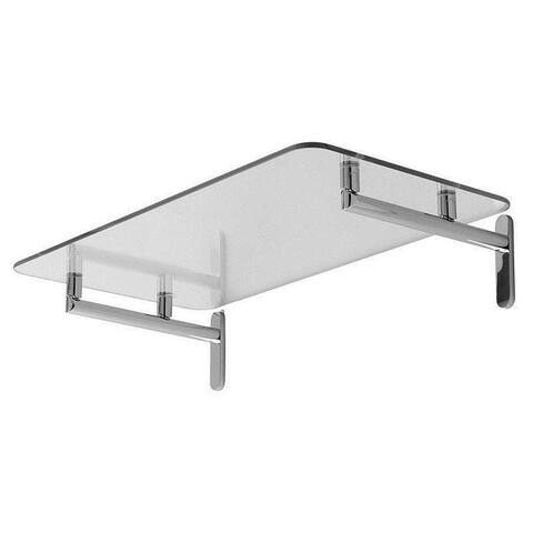 Ginger Sine 24-In Tempered Glass Hotel Shelf