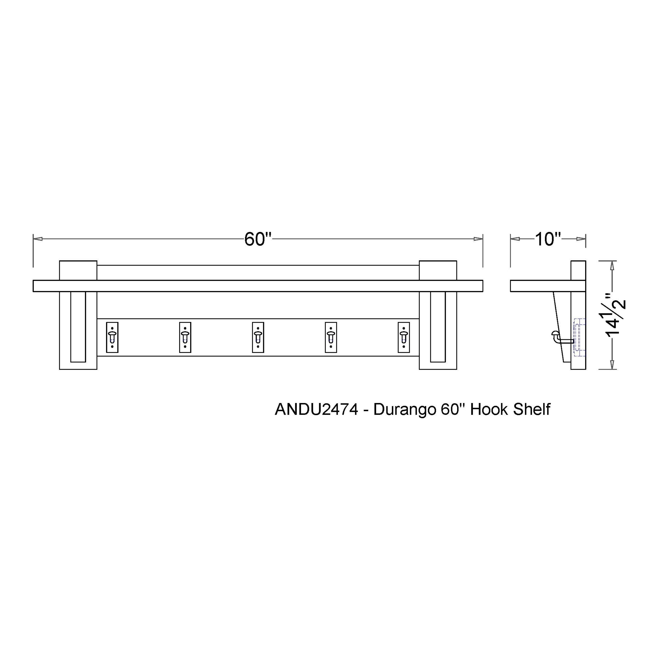 Carbon Loft Bahamondes 60-inch Wood Coat Hook Entryway Shelf - Bed