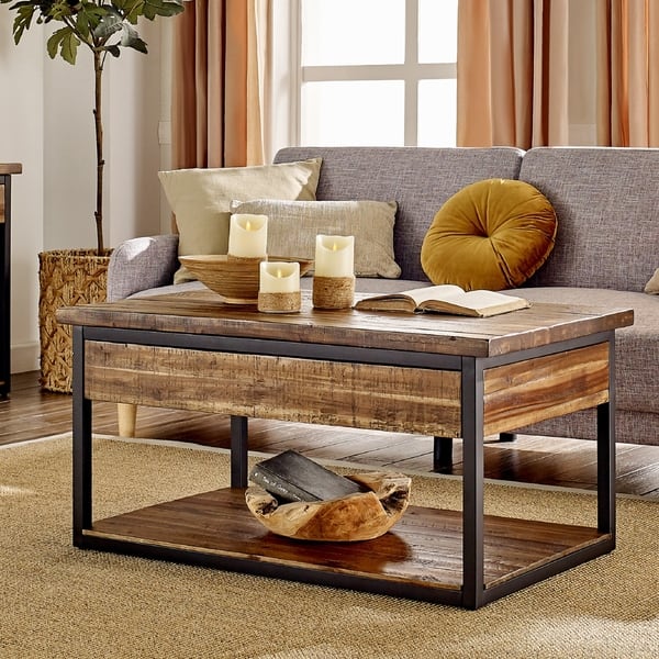 overstock rustic coffee table