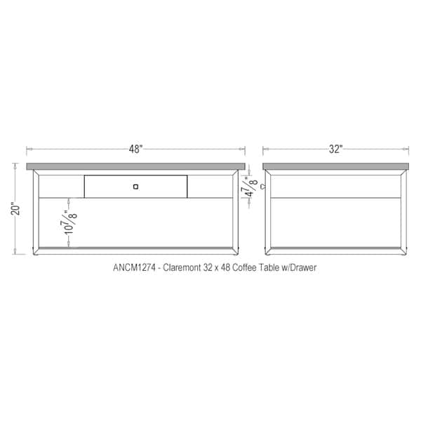 Clairemont Natural Oak Wood 48 Rectangular Coffee Table with Shelf +  Reviews