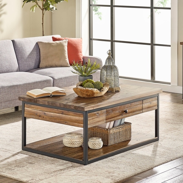 overstock rustic coffee table