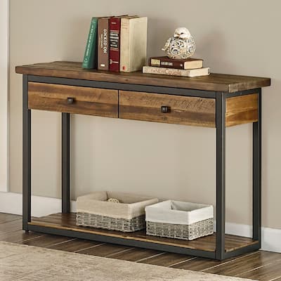 Carbon Loft Ciaravino 43-inch Wood Sofa Console Table w/ 2 Drawers