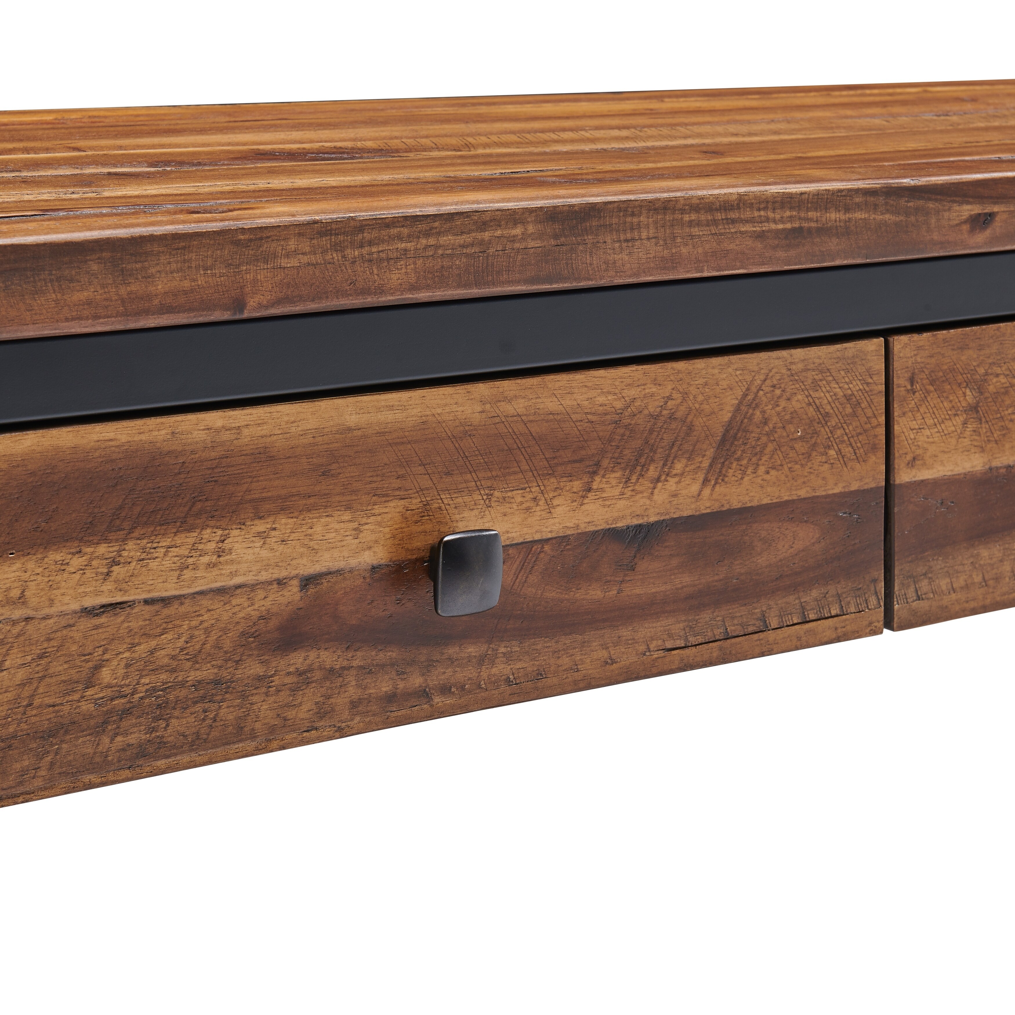 Carbon Loft Ciaravino 43 Inch Rustic Wood Console Table W 2 Drawers And 1 Shelf On Sale Overstock 29871416