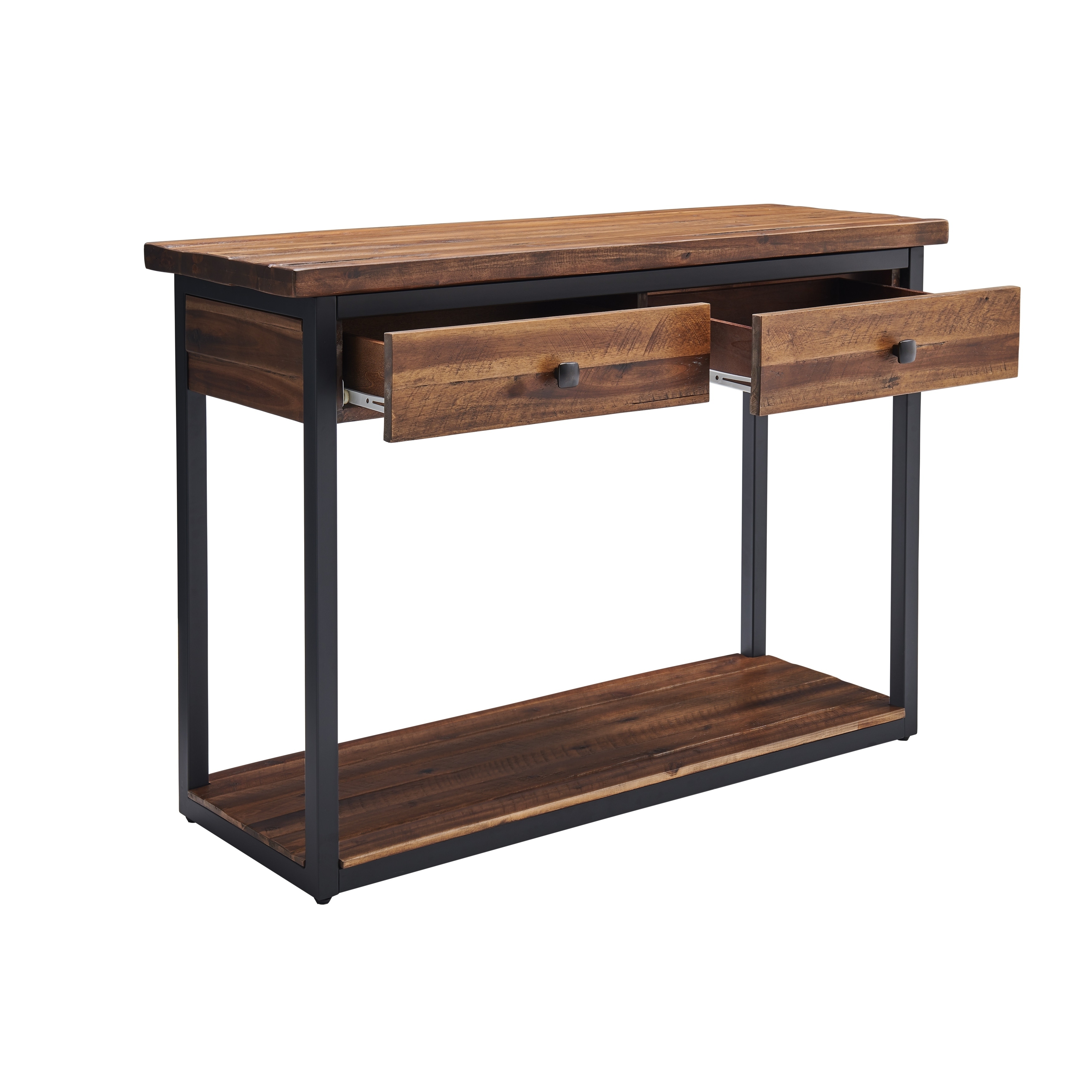 Carbon Loft Ciaravino 43 Inch Rustic Wood Console Table W 2 Drawers And 1 Shelf On Sale Overstock 29871416