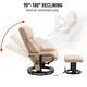 PU Leather Massage Swivel Recliner Chair and Ottoman
