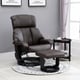 Thumbnail 10, PU Leather Massage Swivel Recliner Chair and Ottoman. Changes active main hero.