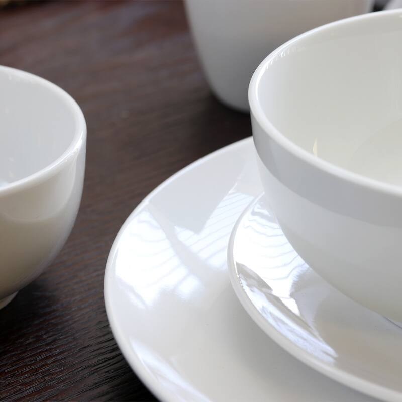 Gibson Home Ogalla 30 Piece Porcelain Dinnerware Set in White