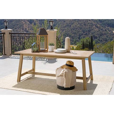 Oarcha Eucalyptus Wood Rectangular Outdoor Dining Table by Havenside Home