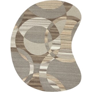 Mayflower Handmade Modern Circles Wool Area Rug