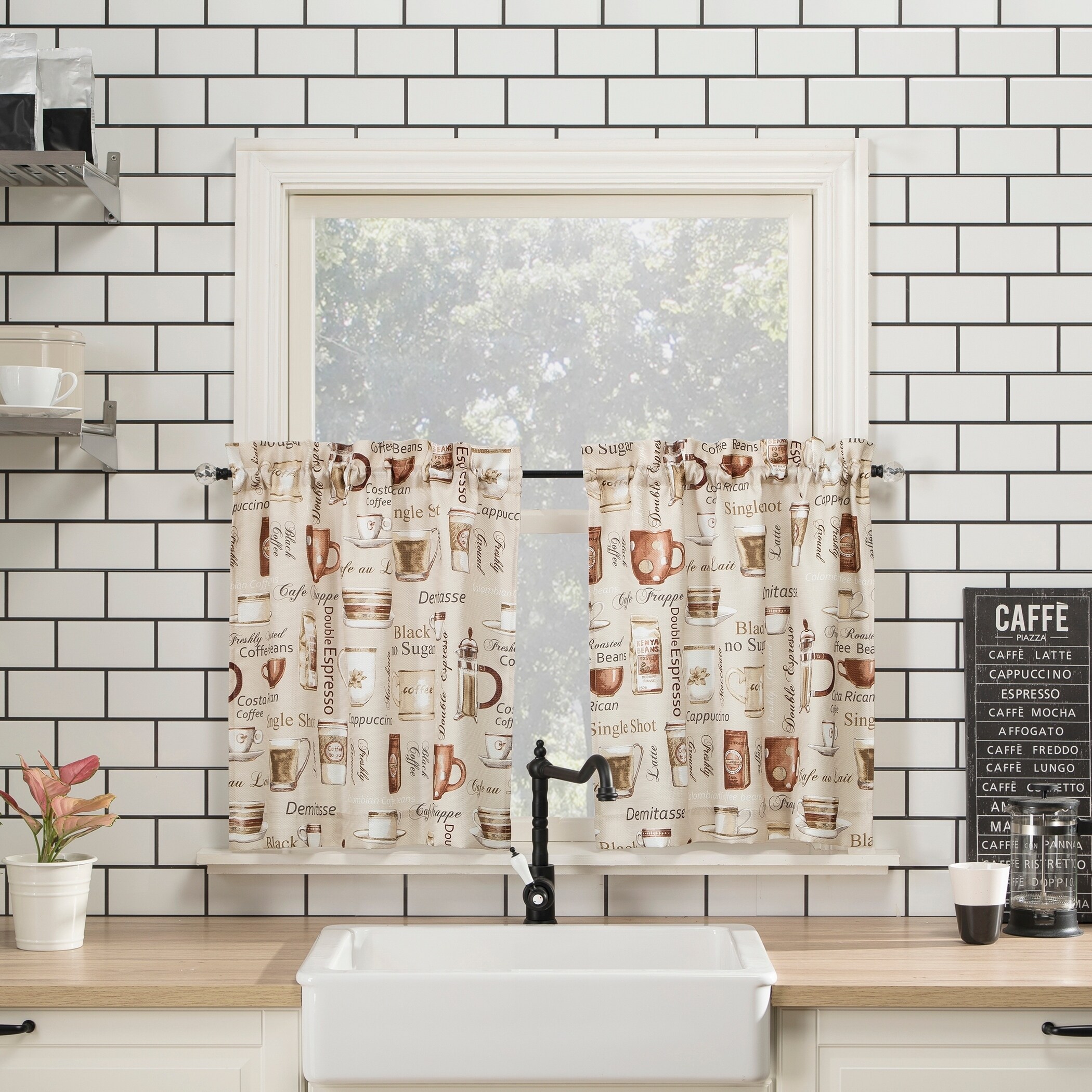 Shop No 918 Bristol Coffee Shop Semi Sheer Rod Pocket Kitchen