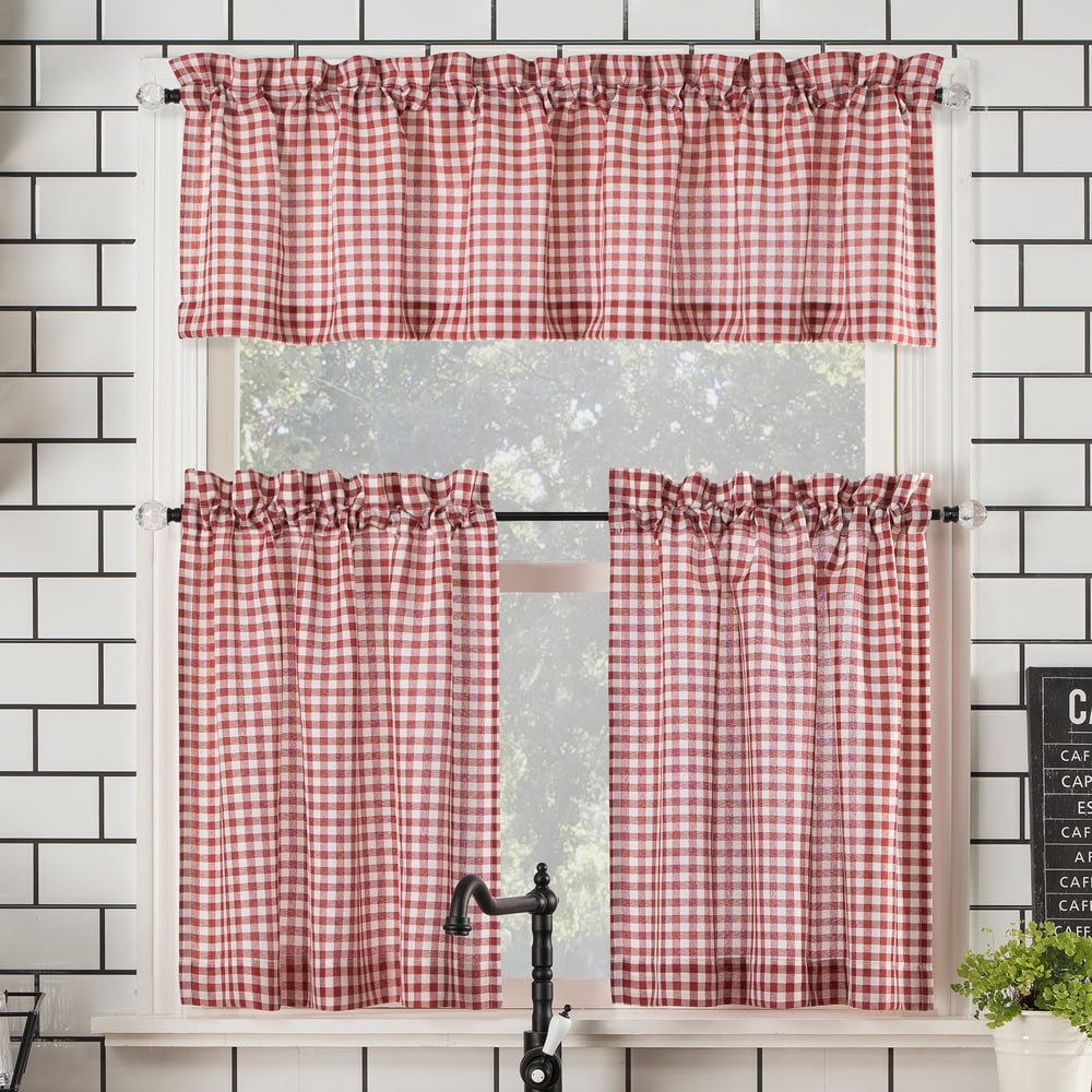 The Gray Barn Emily Gulch Buffalo Check Kitchen Window Tier Set - Bed Bath  & Beyond - 28108775