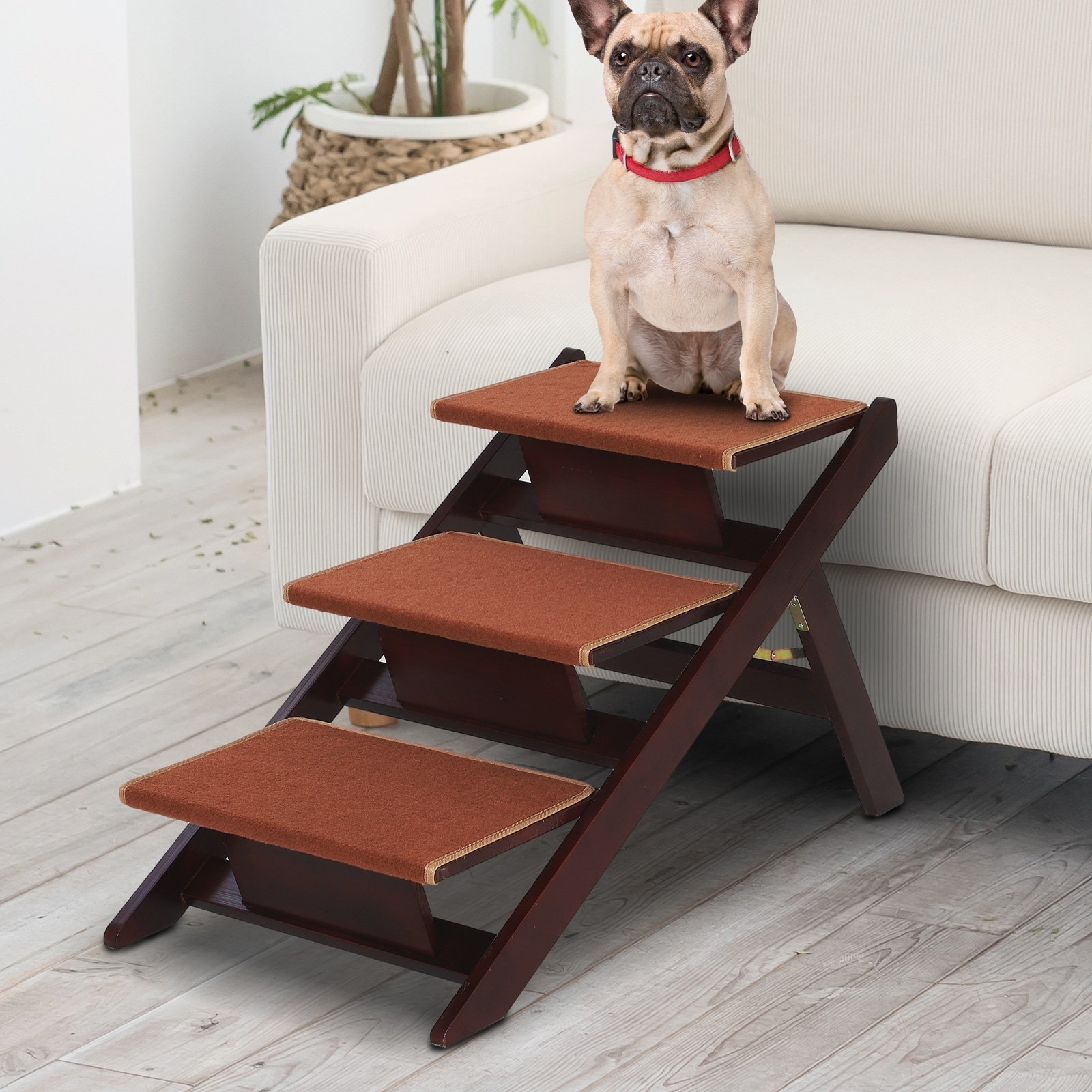 folding portable dog stairs