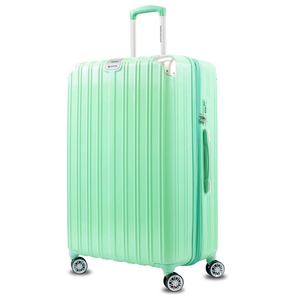 green suitcase