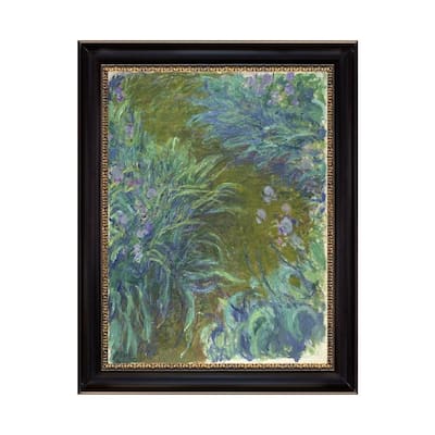 Irises by Claude Monet 1917 Oil Painting Print on Canvas 18 In. x 24 In.