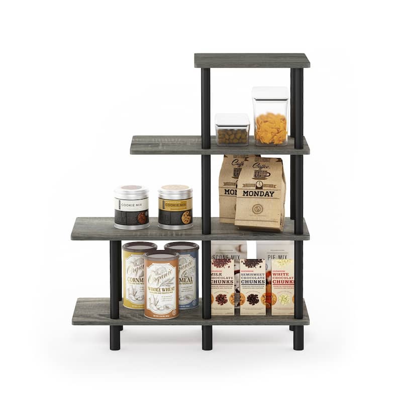 Furinno Turn-N-Tube 4-Tier Cube Ladder Shelf